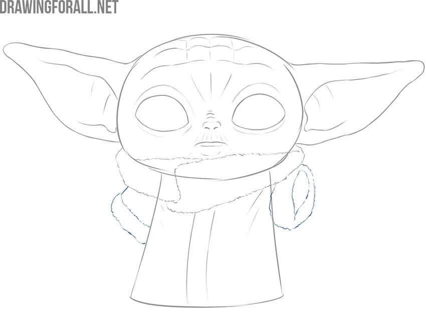 Baby Yoda Kleurplaat
