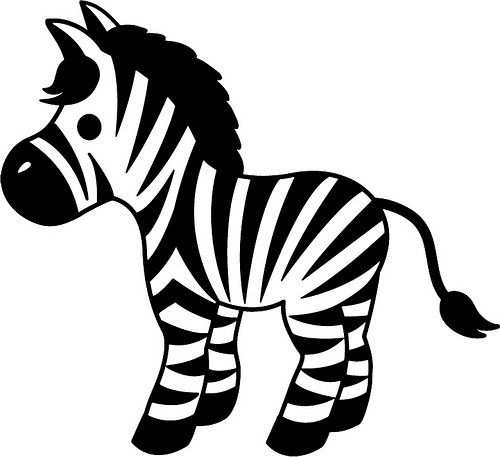 Baby Zebra Kleurplaat