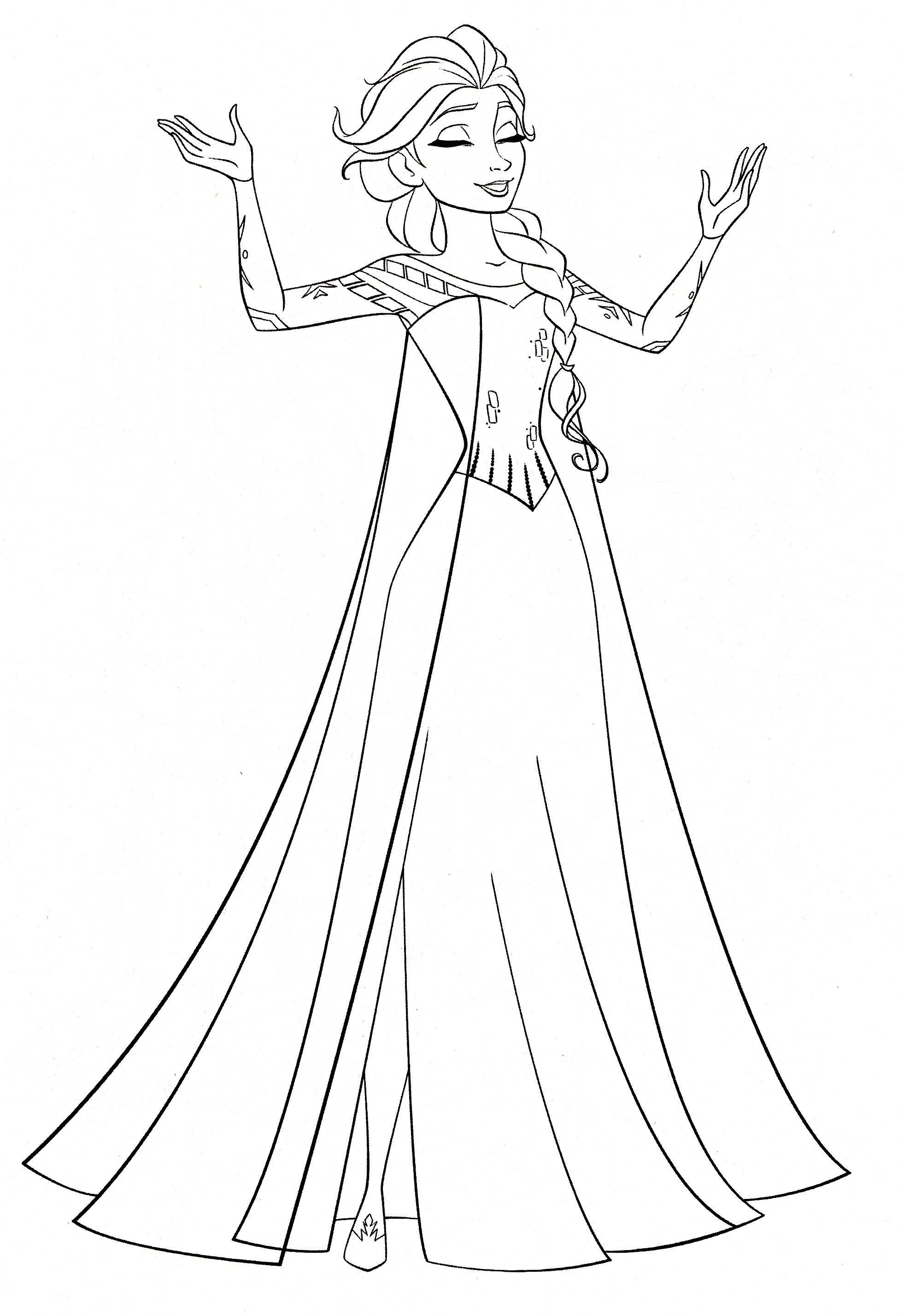 Elsa Coloring Pages To Print For Free Disney Frozen Coloring