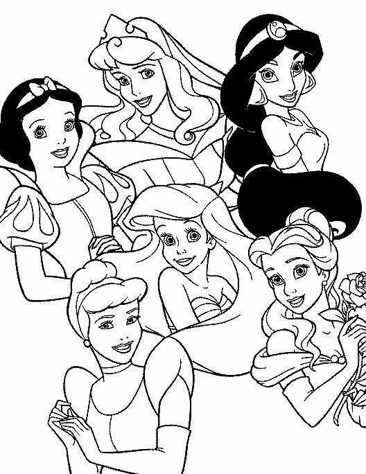 Kleurplaat With Images Disney Princess Coloring Pages
