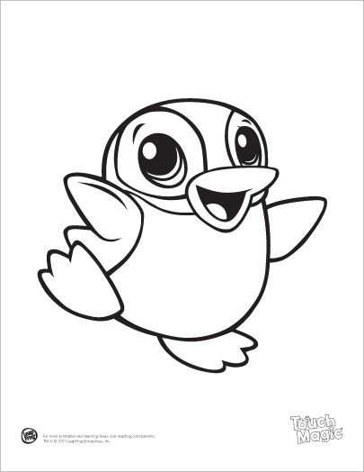 Leapfrog Printable Baby Animal Coloring Pages Penguin