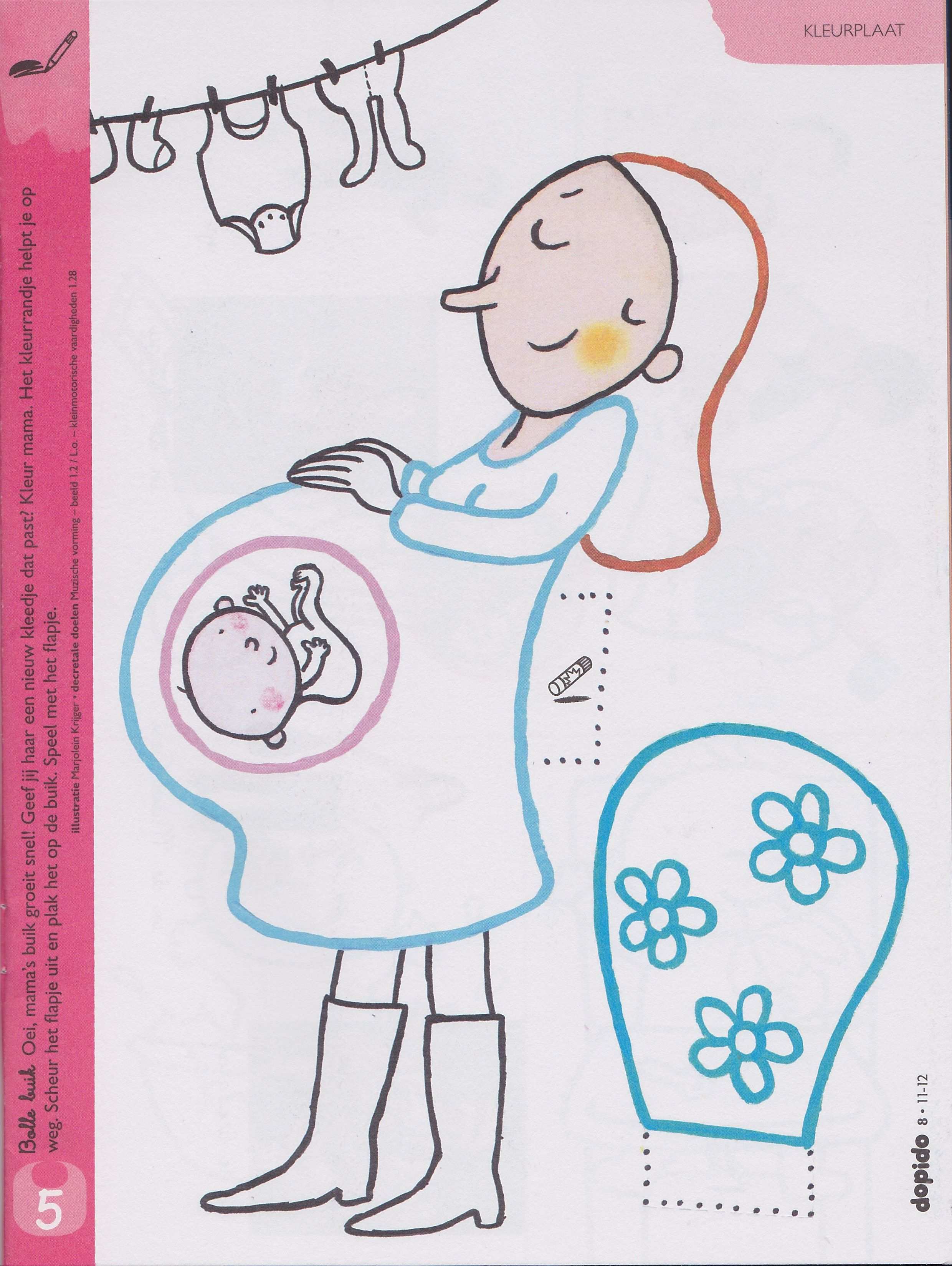 Knippen En Plakken Knutselen Thema Baby Thema Kleurplaten