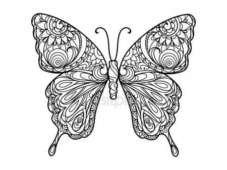 Kleurplaat Voor Volwassenen Butterflies Kleurplaten Mandala
