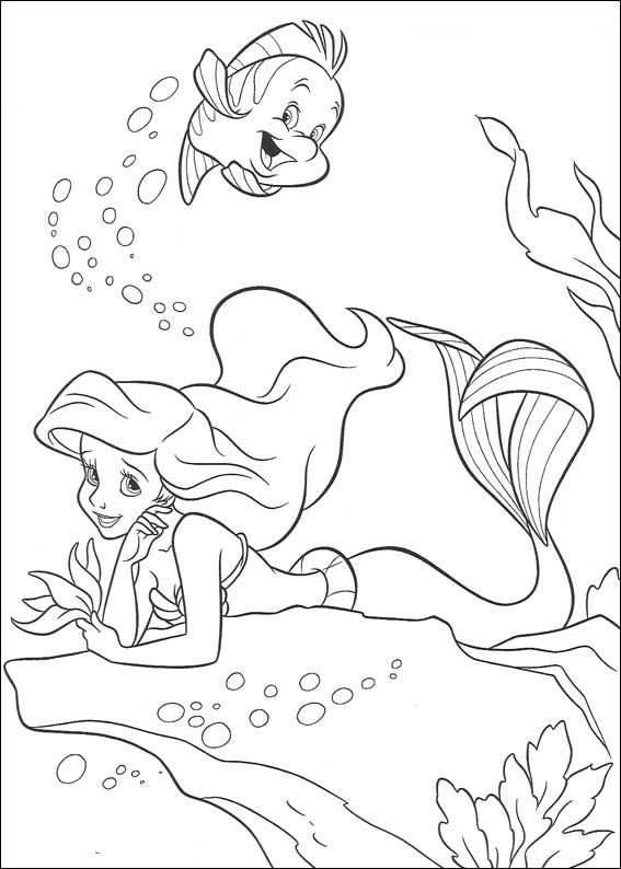 Coloring Page Ariel The Little Mermaid Ariel The Little Mermaid