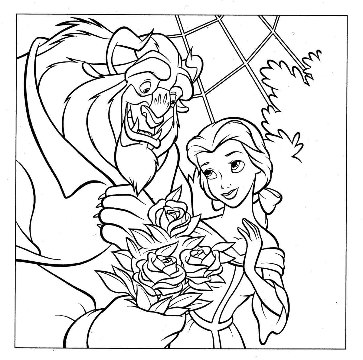 Beauty And The Beast Prinses Kleurplaatjes Kleurplaten Disney