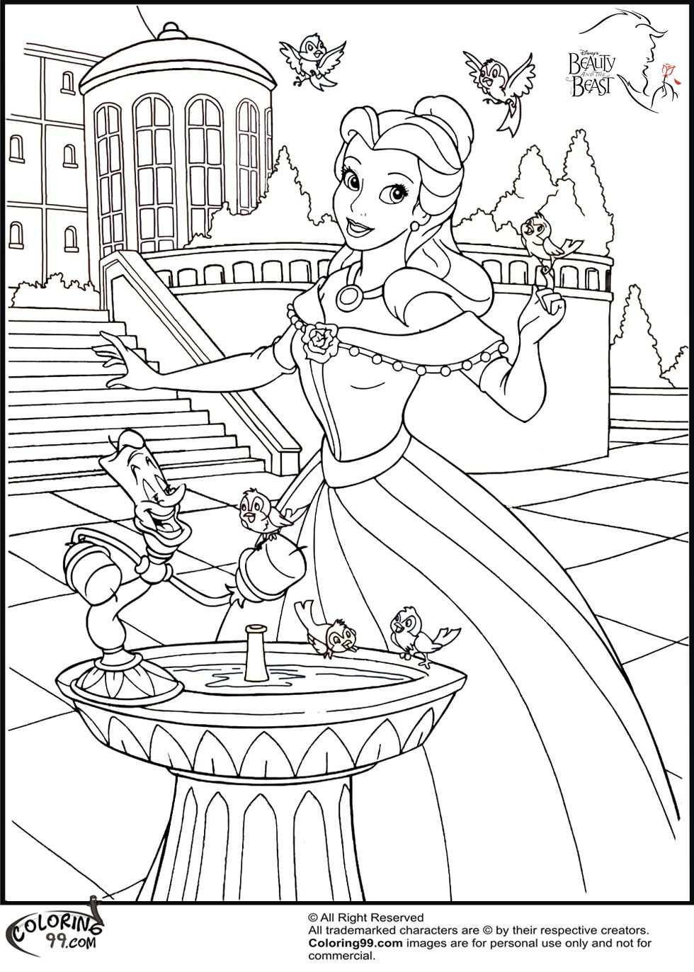 Princess Belle Coloring Pages Home Disney Disney Princess