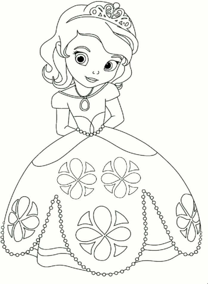 Princess Coloring Page Kleurplaat Prinses In 2020 Disney