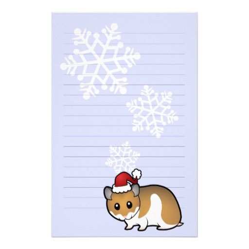 De Syrische Hamster Van Kerstmis Briefpapier Zazzle Nl