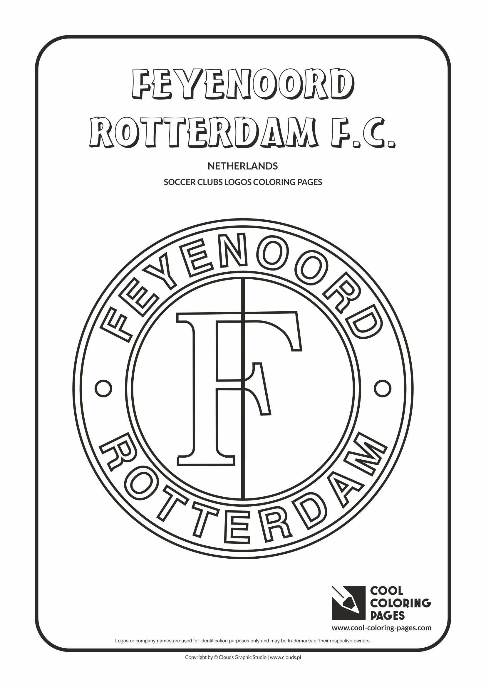 Feyenoord Rotterdam Logo Coloring Page Met Afbeeldingen