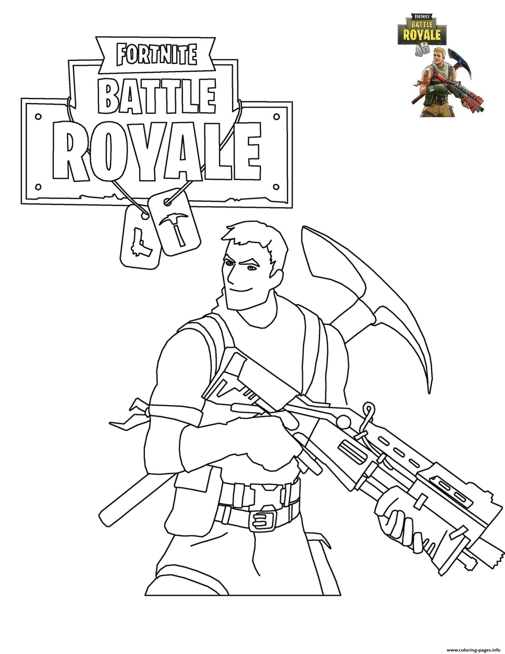 Print Fortnite Battle Royale Coloring Pages With Images