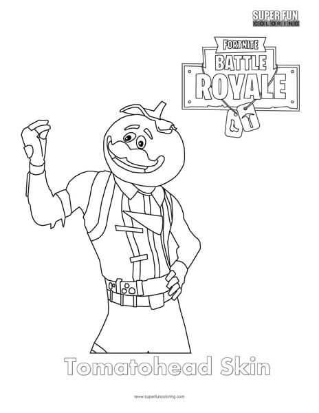 Tomatohead Skin Fortnite Coloring Page Holiday Coloring Book