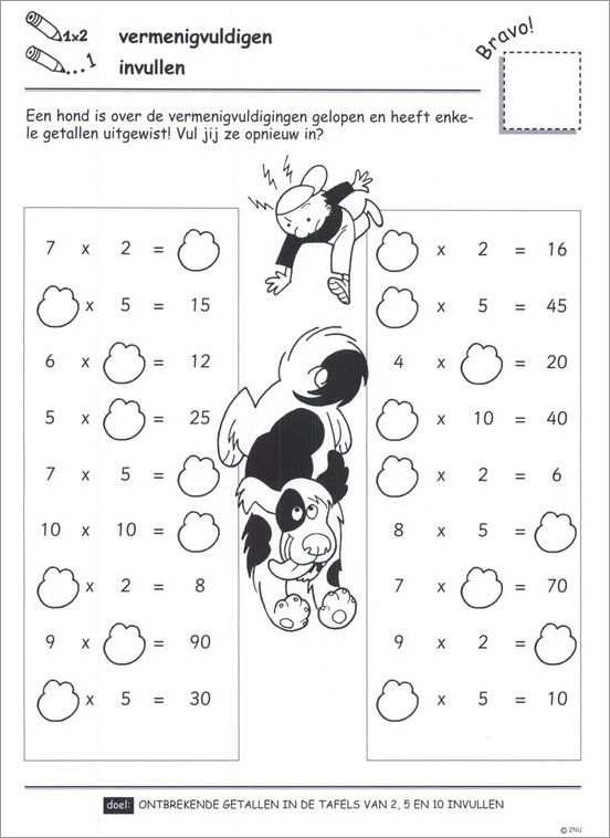 Keersommen Kleurplaat Groep 4