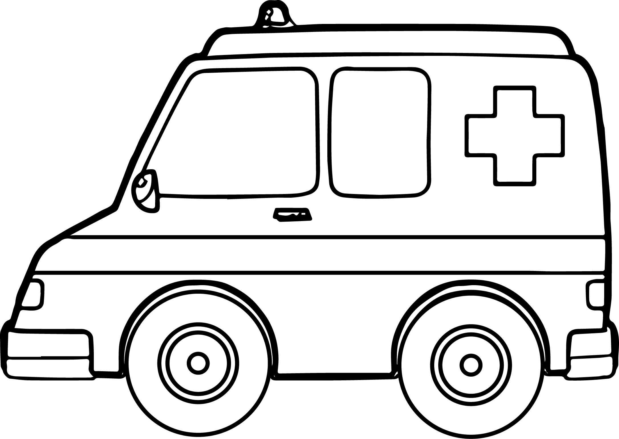 Cool One Ambulance Coloring Page
