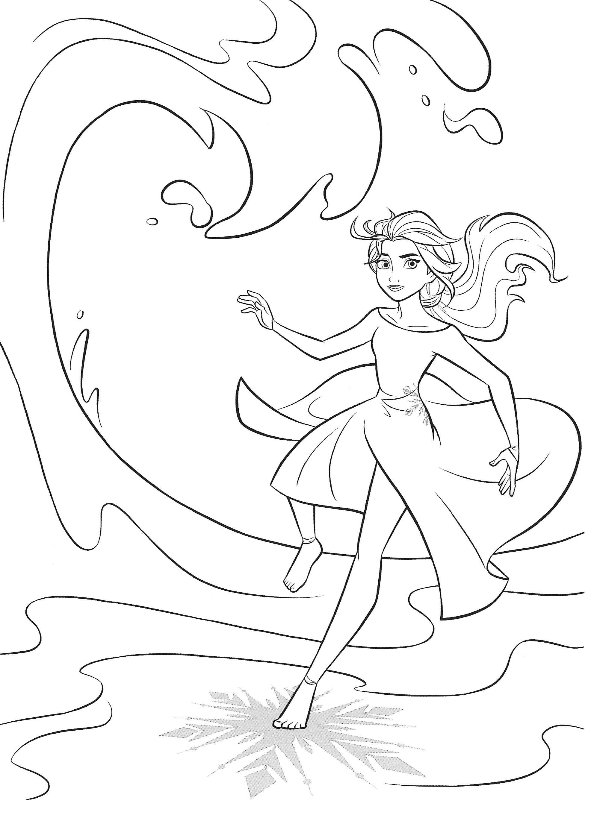New Frozen 2 Coloring Pages With Elsa In 2020 With Images