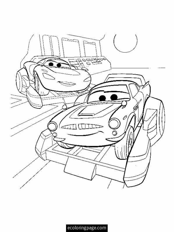 Cars 2 Finn Mcmissile And Holley Shiftwell Printable Coloring