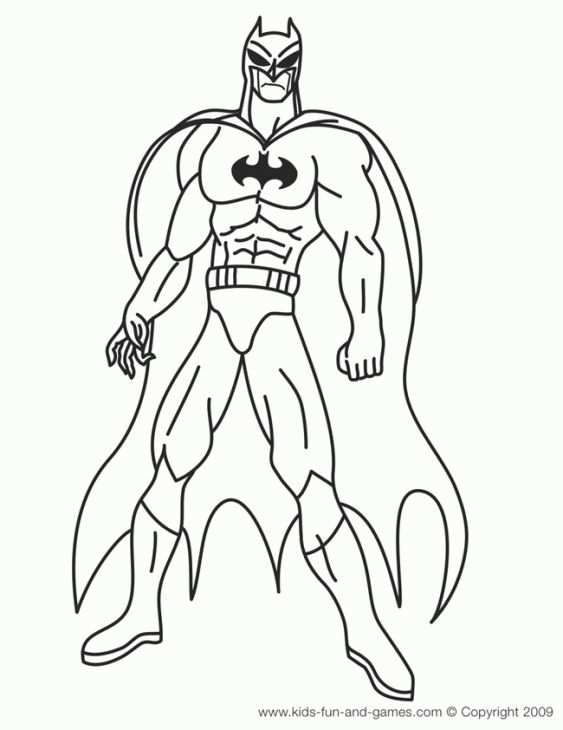 Free Batman Coloring Page To Print Out Superhero Coloring