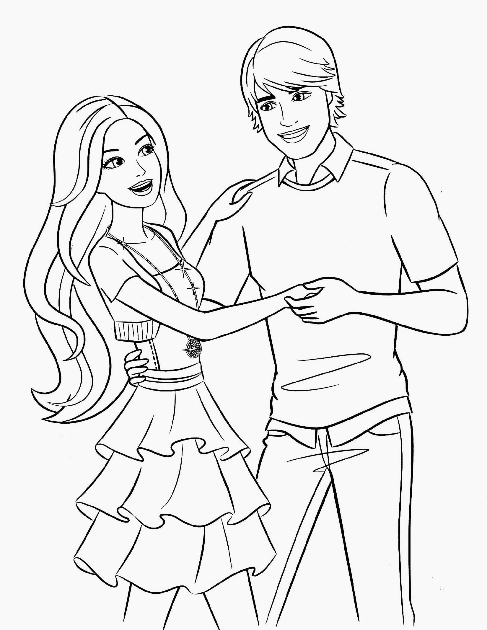 Barbie And Ken Toy Story 3 Coloring Pages Barbie Coloring Pages