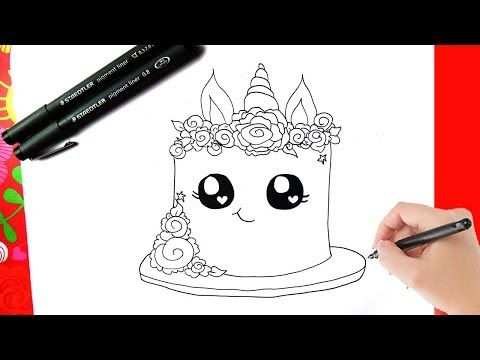 Hoe Teken Je Een Eenhoorn Taart Kawaii Leren Tekenen Youtube