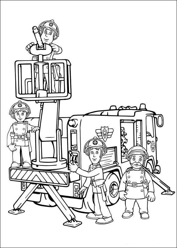 Brandweerman Sam Kleurplaten Voor Kinderen Kleurplaat En