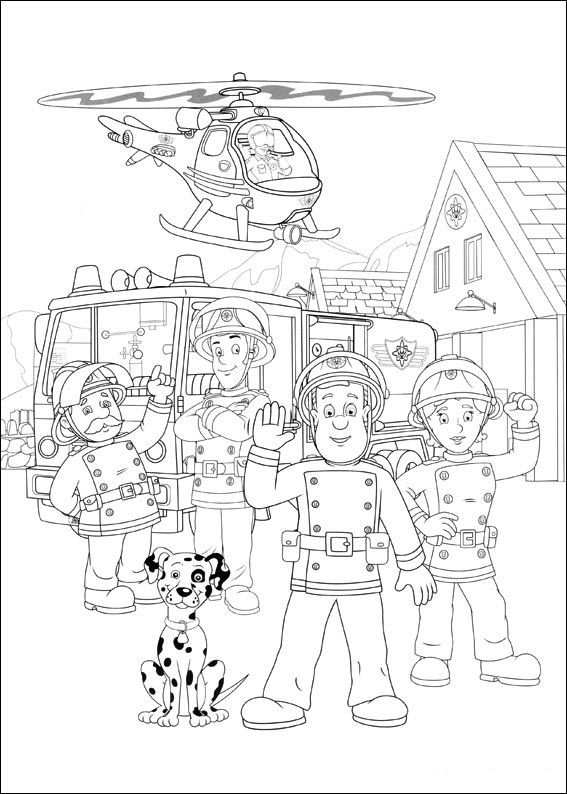 Brandweerman Sam Kleurplaten Voor Kinderen Kleurplaat En