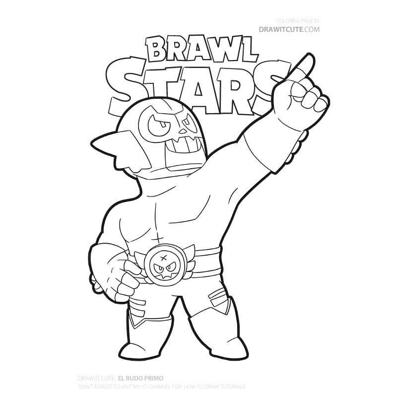 Kleurplaat Brawl Stars El Rey Primo