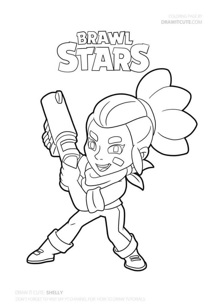 Kleurplaat Brawl Stars Frank Skin