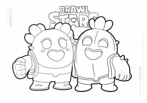 Kleurplaat Brawl Stars Max En Bea