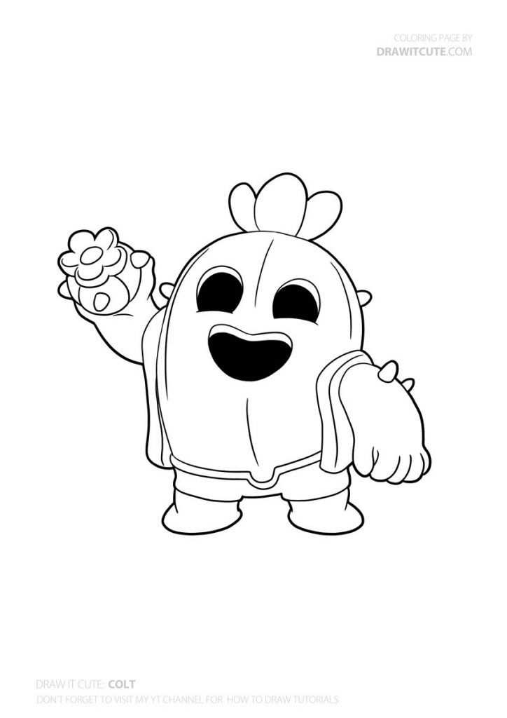 Coloring Page Brawl Stars Poco Brawl Stars With Images Star