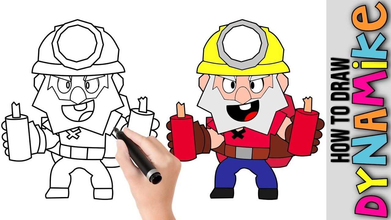 How To Draw Dynamike From Brawl Stars Cute Easy Drawings