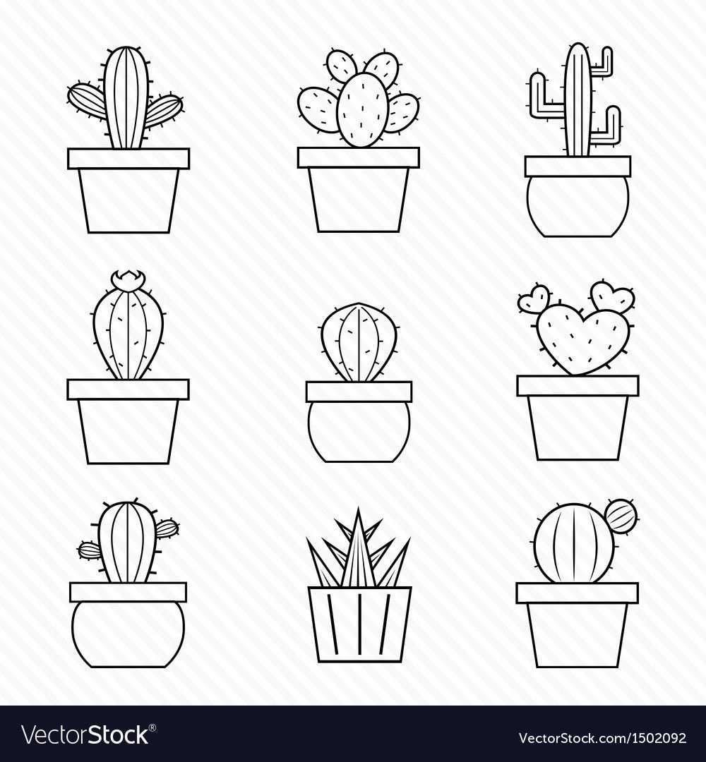 Afbeeldingsresultaat Voor Kawaii Tekenen Cactus Met Afbeeldingen