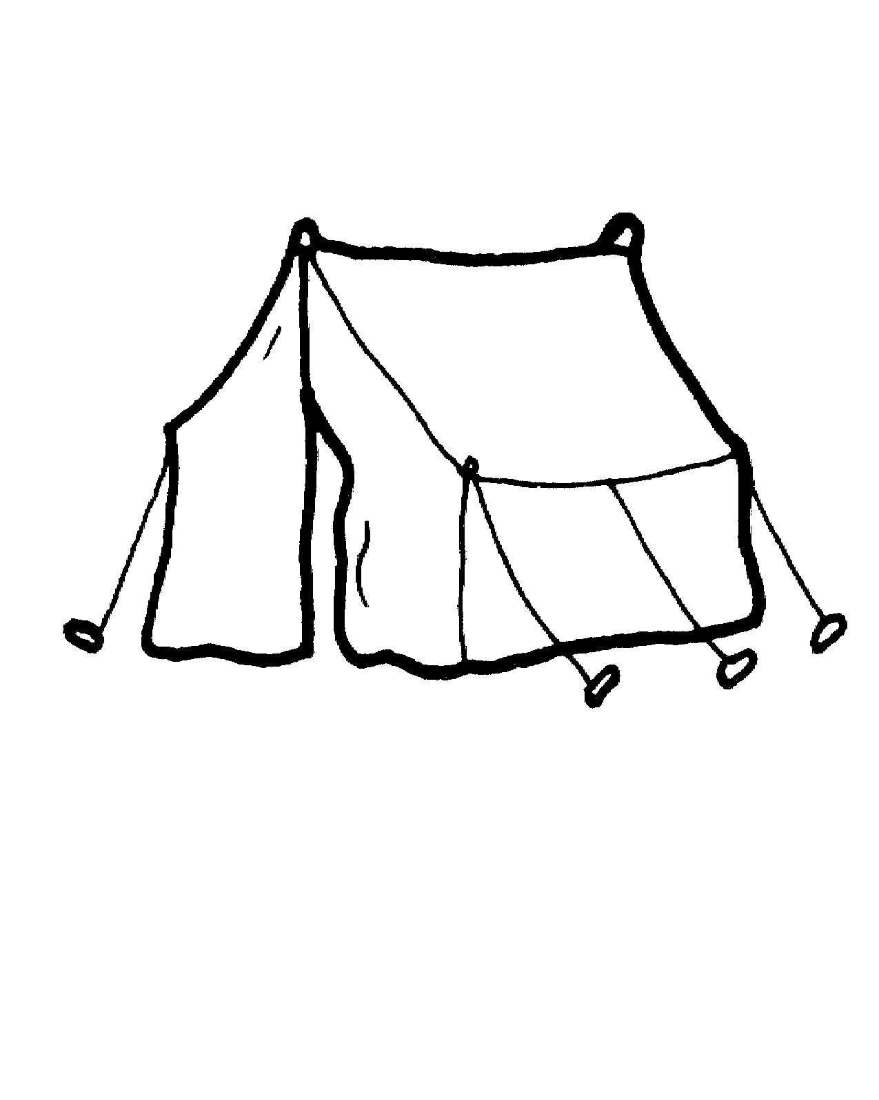 Tent Coloring Page.