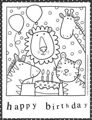 Kleurplaat Voor De Jarige Birthday Coloring Pages Happy
