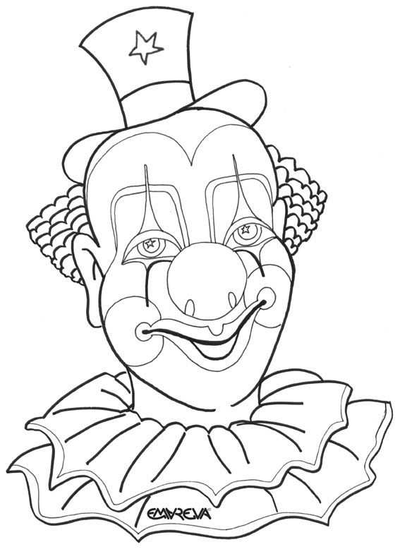 Clown Coloring Pages For Adults Clown Coloring Funny Clown With