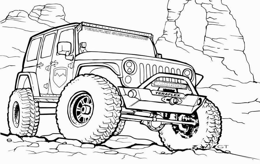 Wrangler Unlimited For The Jeep Coloring Book Cars Coloring
