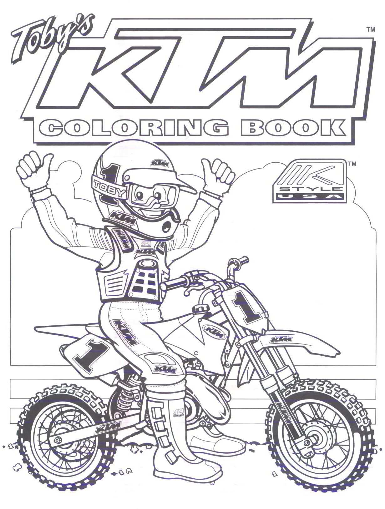 Ktm Dirt Bike Coloring Pages Crossmotoren Kleurplaten