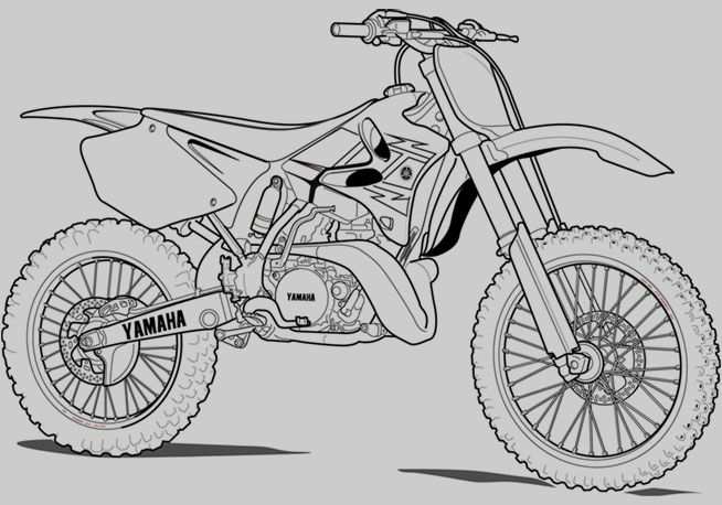 Print Out Moto Cross Coloring Page For Kids Kleurplaten