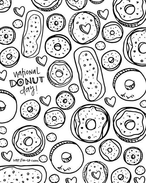 National Donut Day A Free Xo Lp Coloring Sheet To Celebrate So