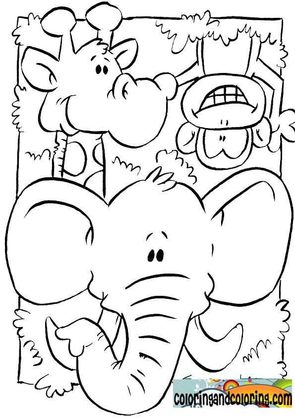 Jungle Animals Coloring Pages For Kids Coloring And Coloring