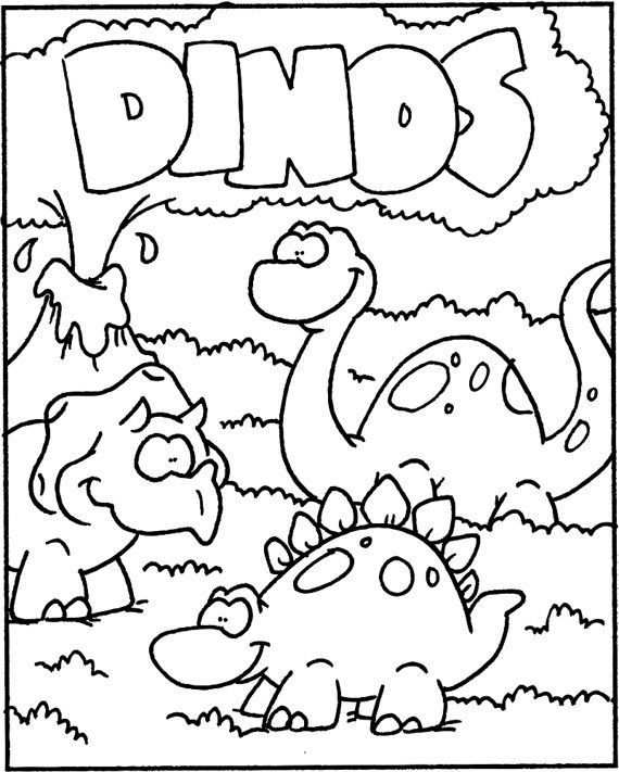 Kleurplaat Dino Kleurplaten Thema Dinosaurussen