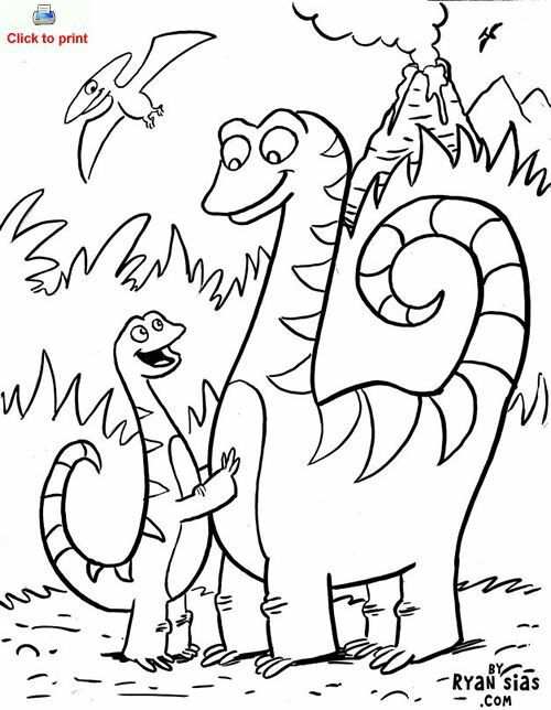 Dino Kleurplaat Dinosaurussen Kleurplaten Dinosaurus
