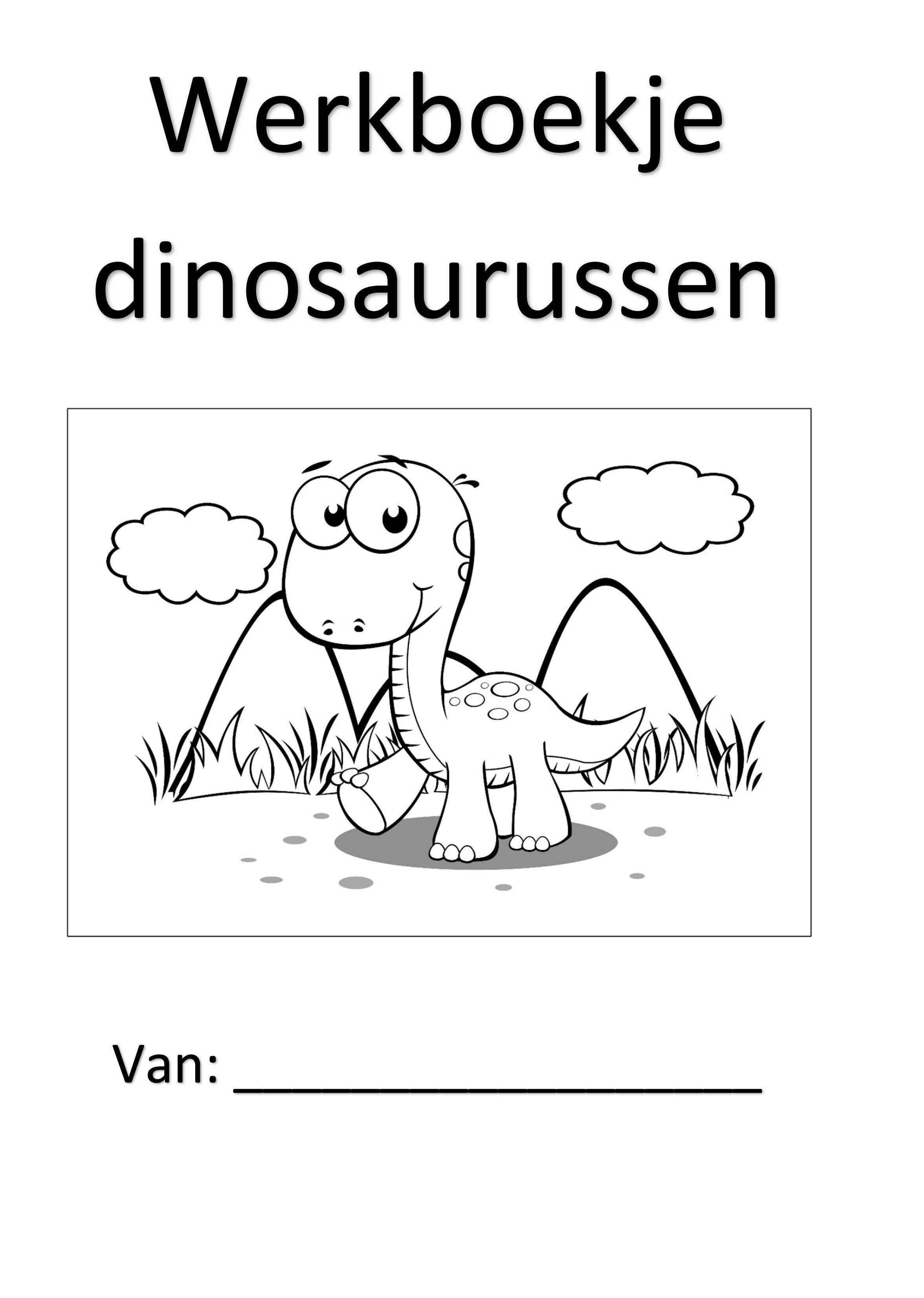 Werkblad Diverse Werkboekje Dino S Dinosaurussen Knutselen