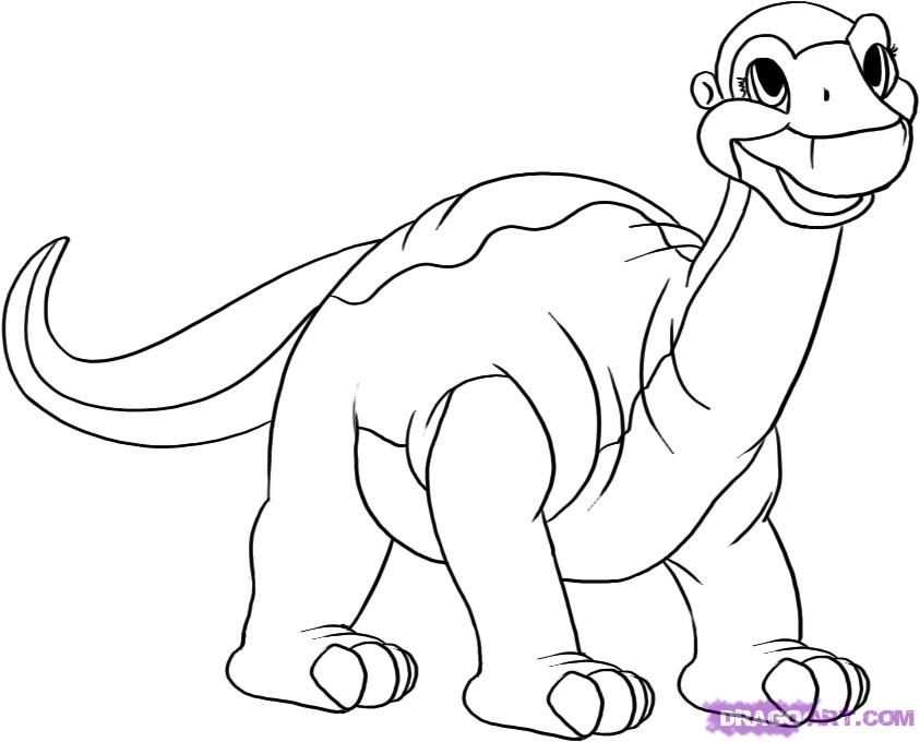 How To Draw Littlefoot By Dawn Kleurplaten Dinosaurus Kleuren