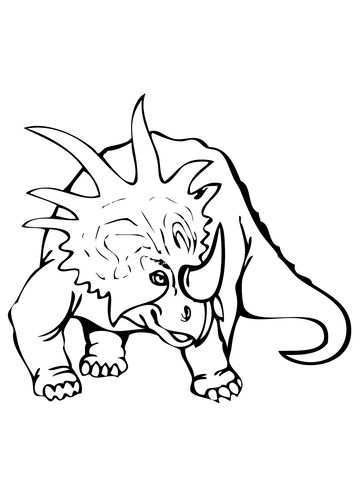 Styracosaurus Dinosaurus Kleurplaat Categorieen Styracosaurus