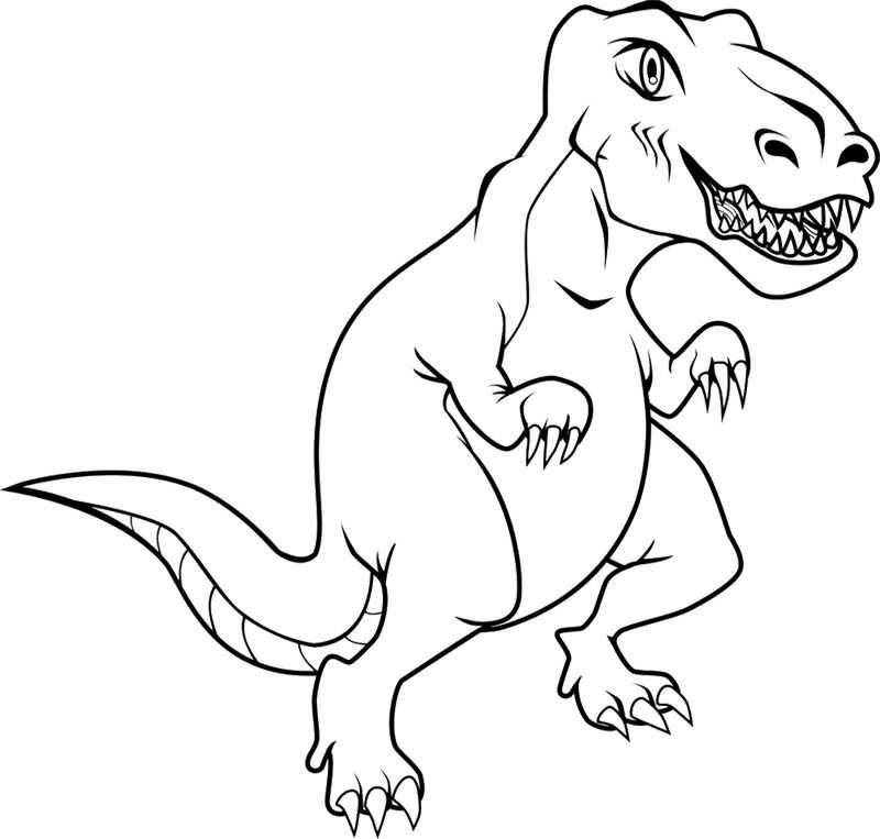 Kleurplaat Dinosaurus T Rex