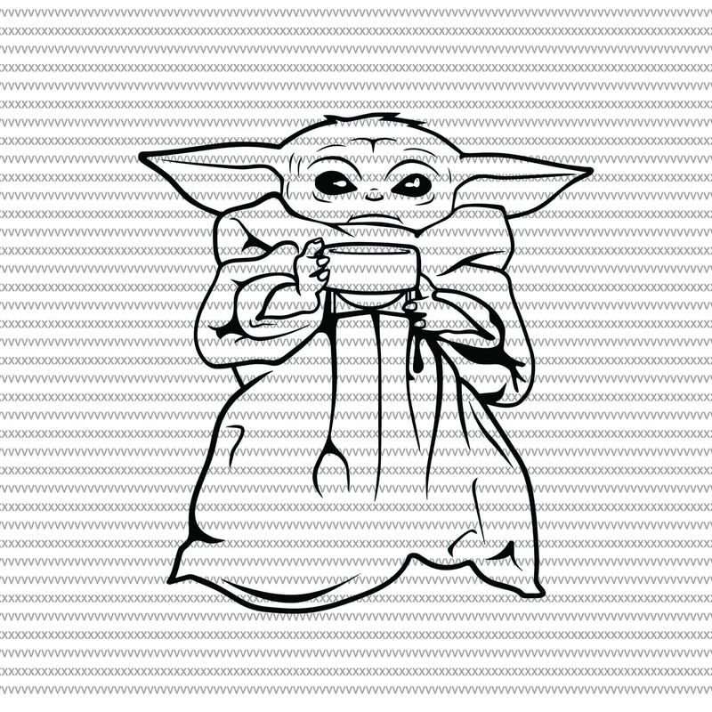 Download Kleurplaat Disney Baby Yoda Kleurplaat