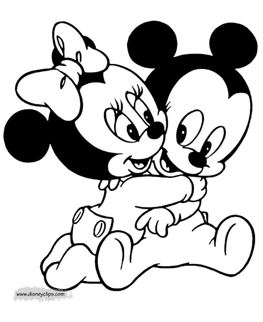 Kleurplaat Disney Mickey Mouse Baby Cute Baby Mickey Mouse Drawings