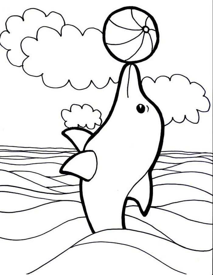 Dolphin Coloring Pages For Kids In 2020 With Images Dolphin