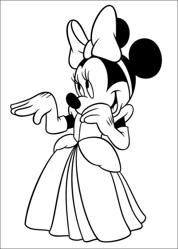 Minnie Mouse Coloring Pages For Kids Printable Online Coloring
