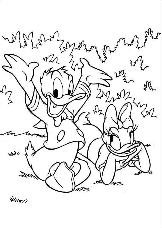 Kleurplaat Donald Duck Baby Zomer Ijsje Disney Kleurplaten