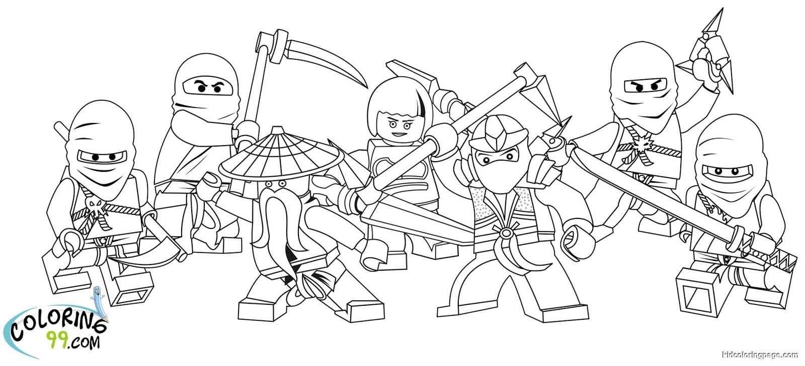 Lego Ninjago Team Coloring Pages With Images Darmowe